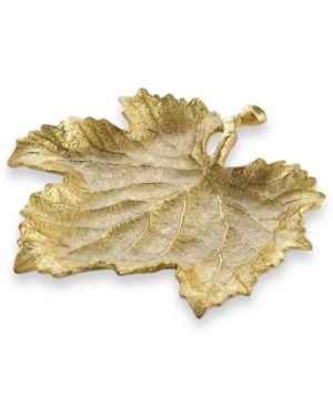 Michael Aram Gold Grape Leaf Snack Plate | Macys (US)