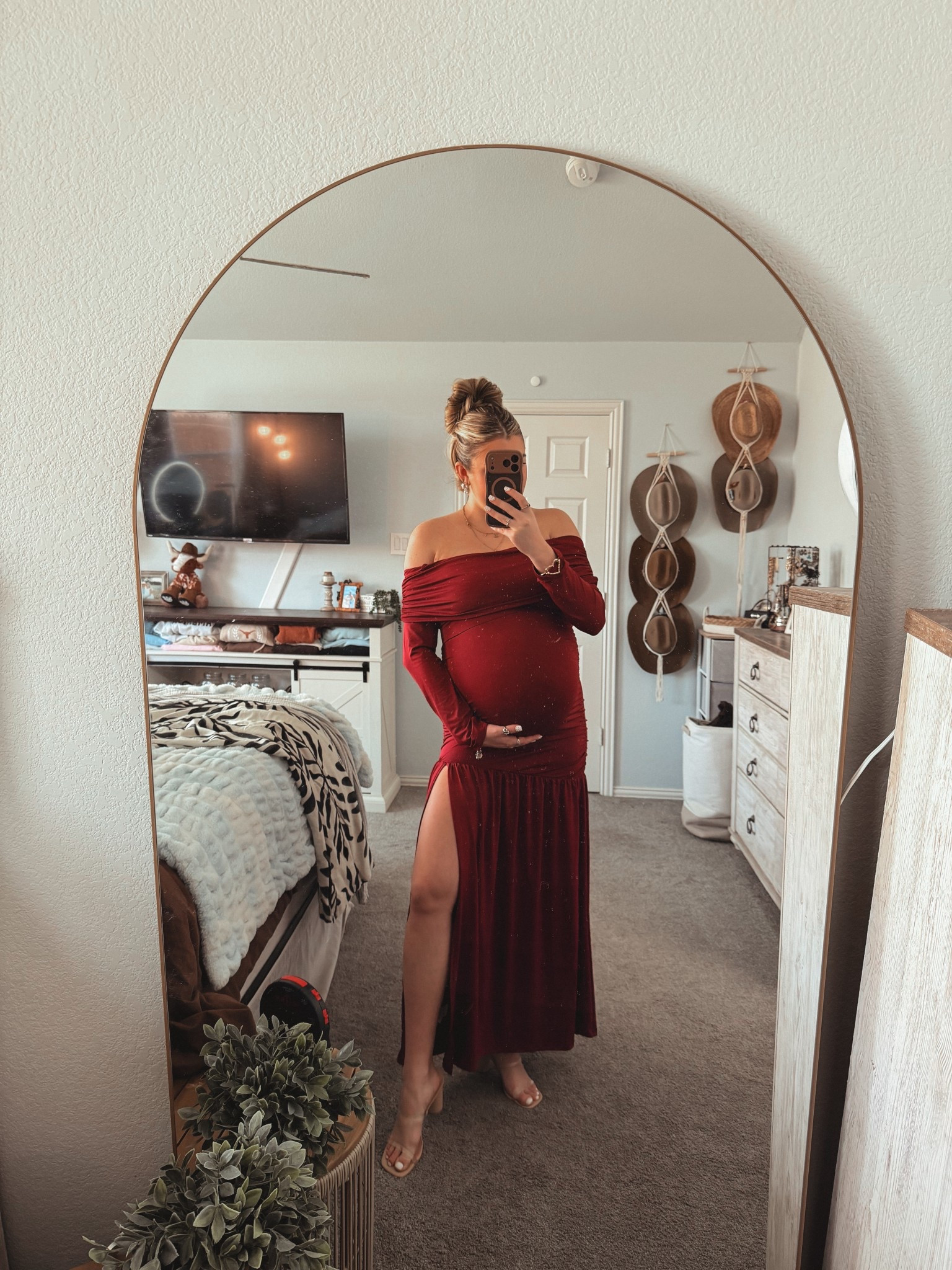 Wedding guest dress. Holiday dress. Maternity fashion. Wine. Spring fashion. Bump friendly. Ootd 

#LTKSpringSale #LTKootd #LTKBump