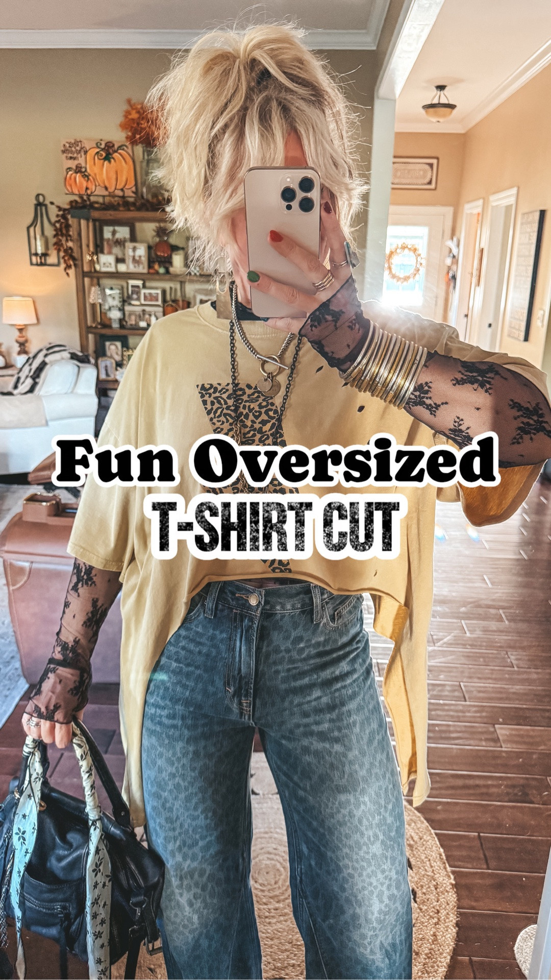 I had to try this cut after seeing it on Pinterest. This is so fun and love how you you can tie up the long pieces if you want too for a different look. 

⚡️My tee is older and an oversized size M. (I linked the same brand tee it is but the peace sign one) 
🖤Mesh top is @freepeople and a size L (I size up for it to be more comfy and less tight)
✨my Twisted Silver jewelry I can’t link here but save with code MANDIE20
#diystyle #targetstyle #oversizedtee

#LTKootd #LTKgrwm #LTKOver40