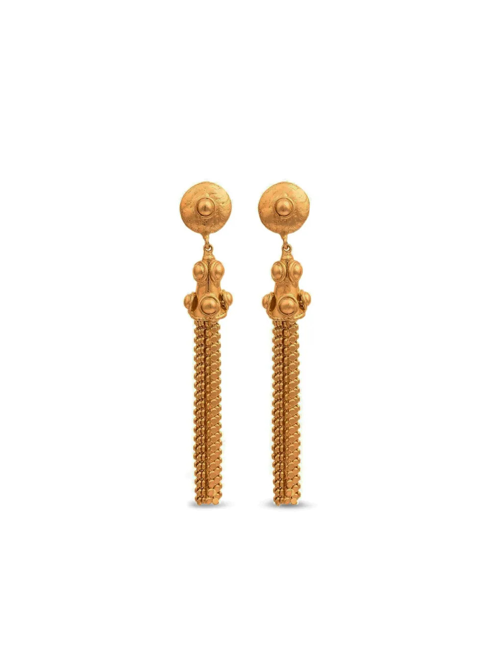 Gio gold disc-embellished tassel earrings | Farfetch Global