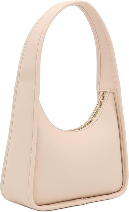 FashionPuzzle Small Minimalist Shoulder Bag for Women, Faux Leather Underarm Purse, Chic Top Hand... | Amazon (US)