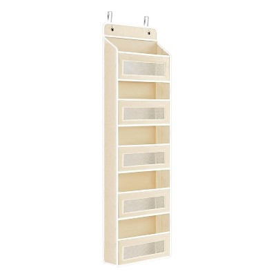 Home Collection 5-Shelf Over the Door Organizer Storage with Large Pockets Beige | Target