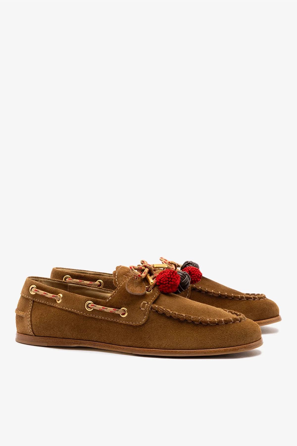 Cyprus Boat Shoe In Russet Suede | Larroude