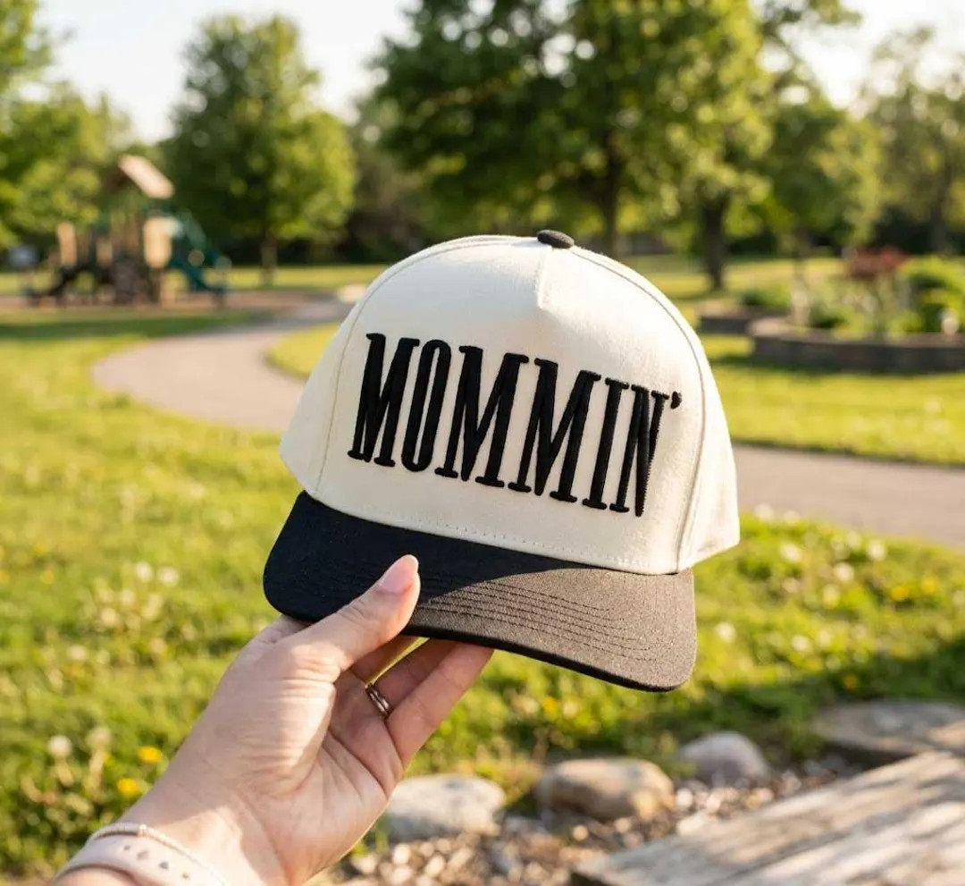 MOMMIN' Embroidered Hat, Retro Trucker Cap, Funny Motherhood Statement Headwear | Etsy (US)
