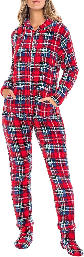 Alexander Del Rossa Adult Onesie Pajamas for Women, Hooded Fleece Adult Onesies for Women, One Pi... | Amazon (US)