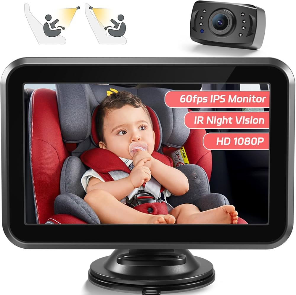Itomoro Baby Car Camera, 4.3'' 1080P Night Vision Car Baby Mirror with Camera 5 Mins Easy Install... | Amazon (US)