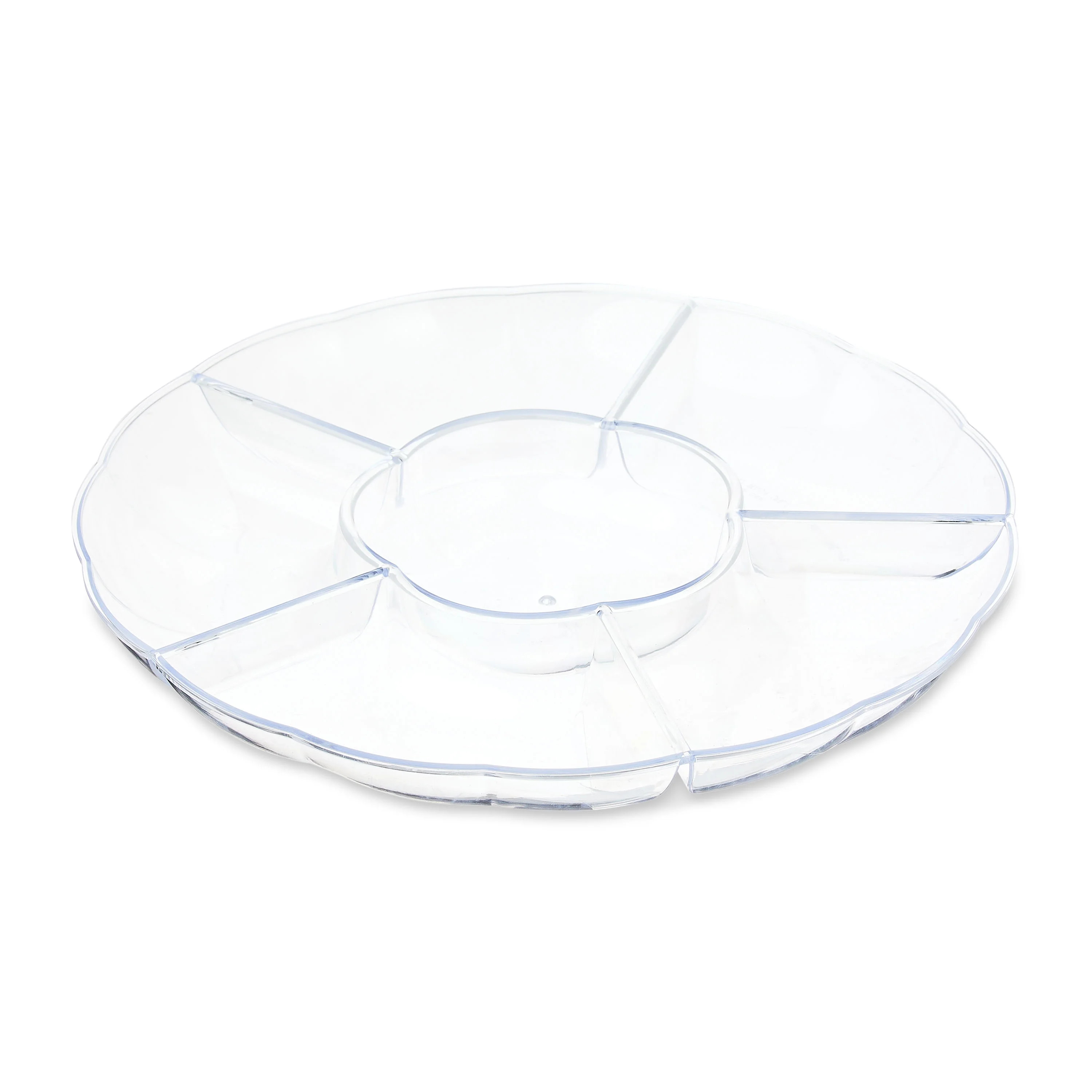 Clear Round Compartment Tray, 12", by Way To Celebrate | Walmart (US)