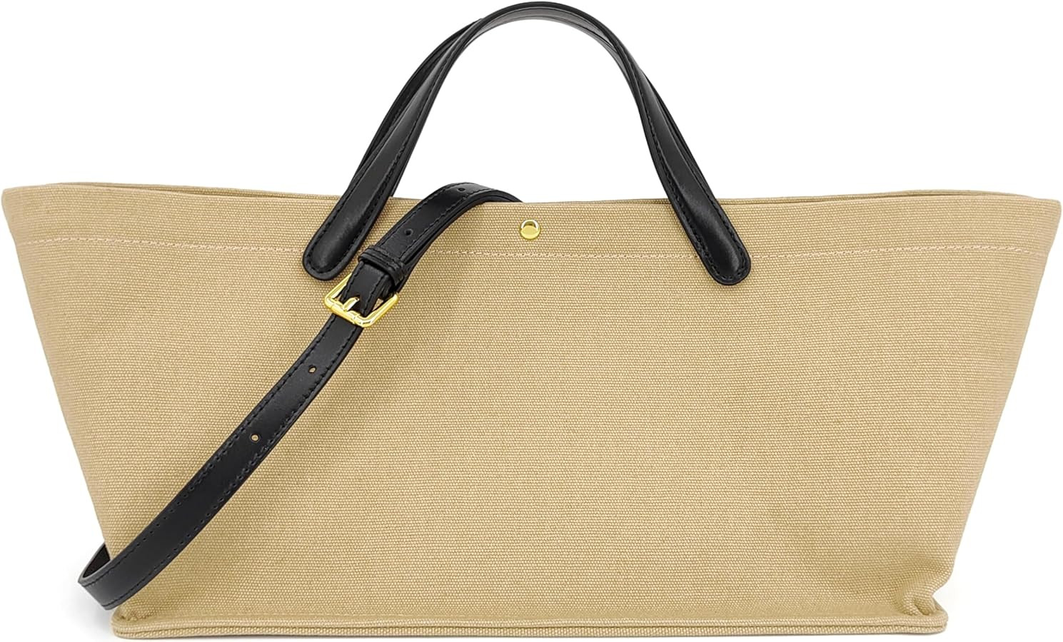 2Pcs Set, Large Leather/Canvas Tote Bag for Women, Casual Designer Detachable Crossbody Shoulder ... | Amazon (US)