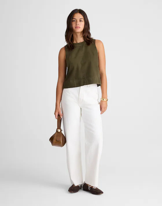 Boxy Shell Top in Garment Dye | Madewell