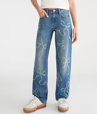 Low-Rise Baggy Bows Jean | Aeropostale