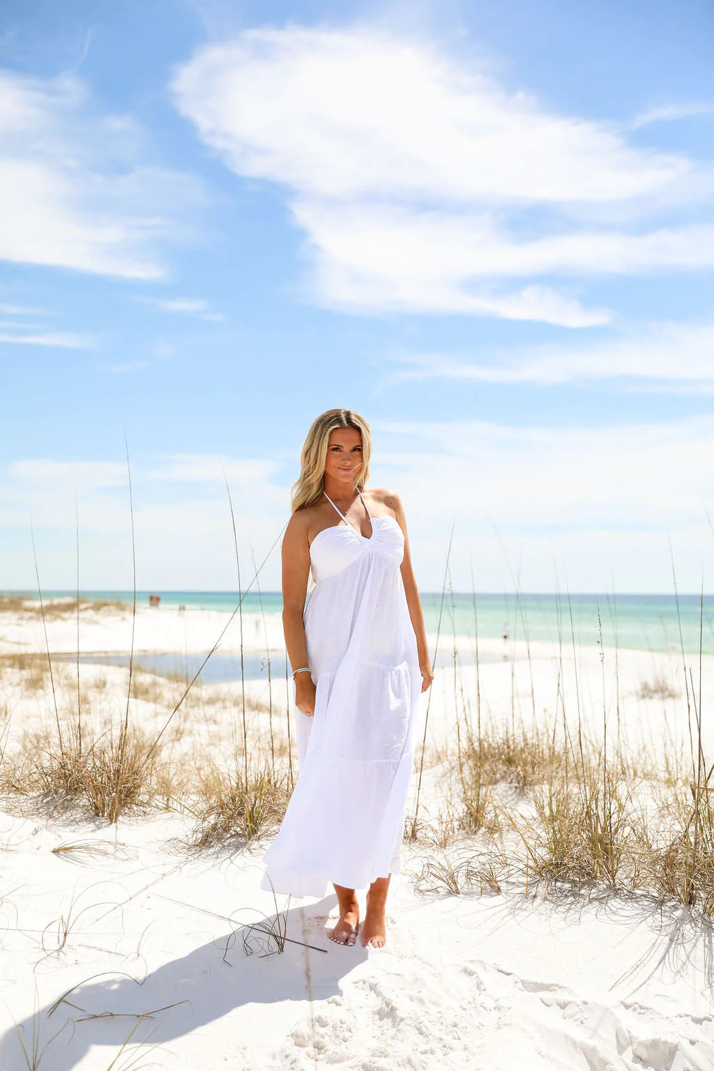 Brentwood Maxi Dress - White | cocolillys