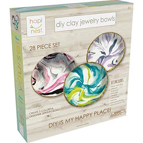 Hapinest DIY Clay Jewelry Dish Arts and Crafts Kit Gifts for Girls Kids Ages 8 9 10 11 12 Years O... | Walmart (US)