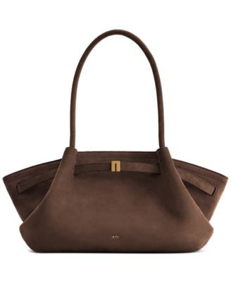 Jw Pei Hana Wide Suede Fabric Extra-Large Tote Handbag - Dark Brown | Macy's