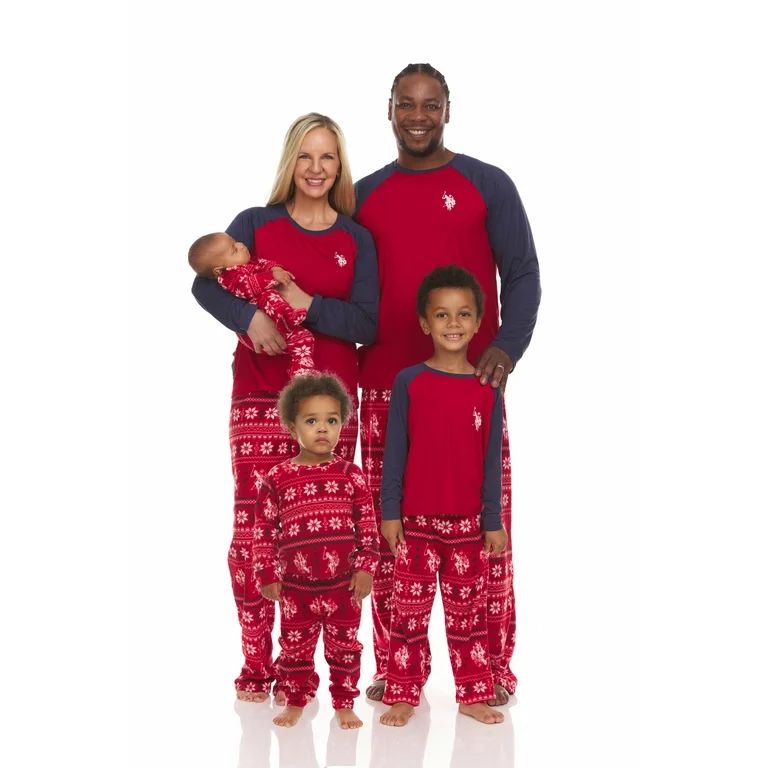 U.S. Polo Assn. Fair Isle Holiday Matching Family Christmas Pajama Set - Walmart.com | Walmart (US)