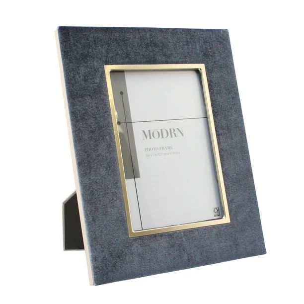 MoDRN 5x7 Rectangular Velvet and Metal Table Top Single Photo Frame, Navy Blue | Walmart (US)