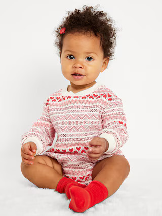 Printed Long-Sleeve One-Piece Romper for Baby | Old Navy (US)