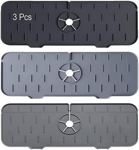 3pcs Silicone Faucet Handle Drip Catcher Tray, Kitchen Faucet Sink Splash Guard, Sink Protectors ... | Amazon (US)