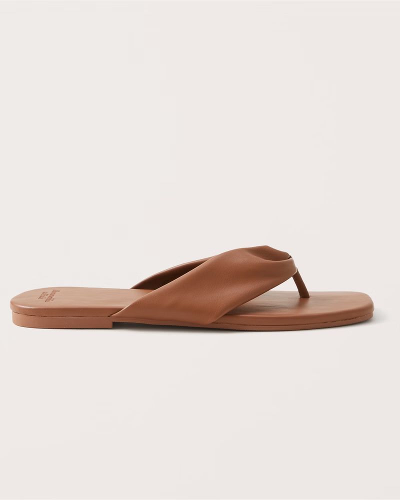 Soft Gathered Flip Flops | Abercrombie & Fitch (US)