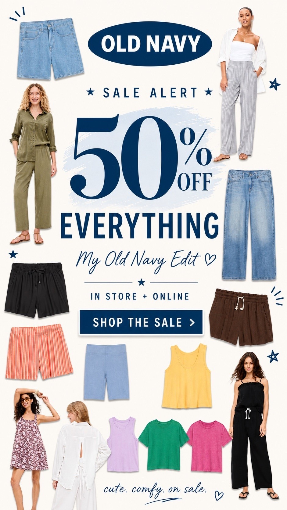 50% off everything old navy!!!

#LTKSaleAlert #LTKActive #LTKmomlife