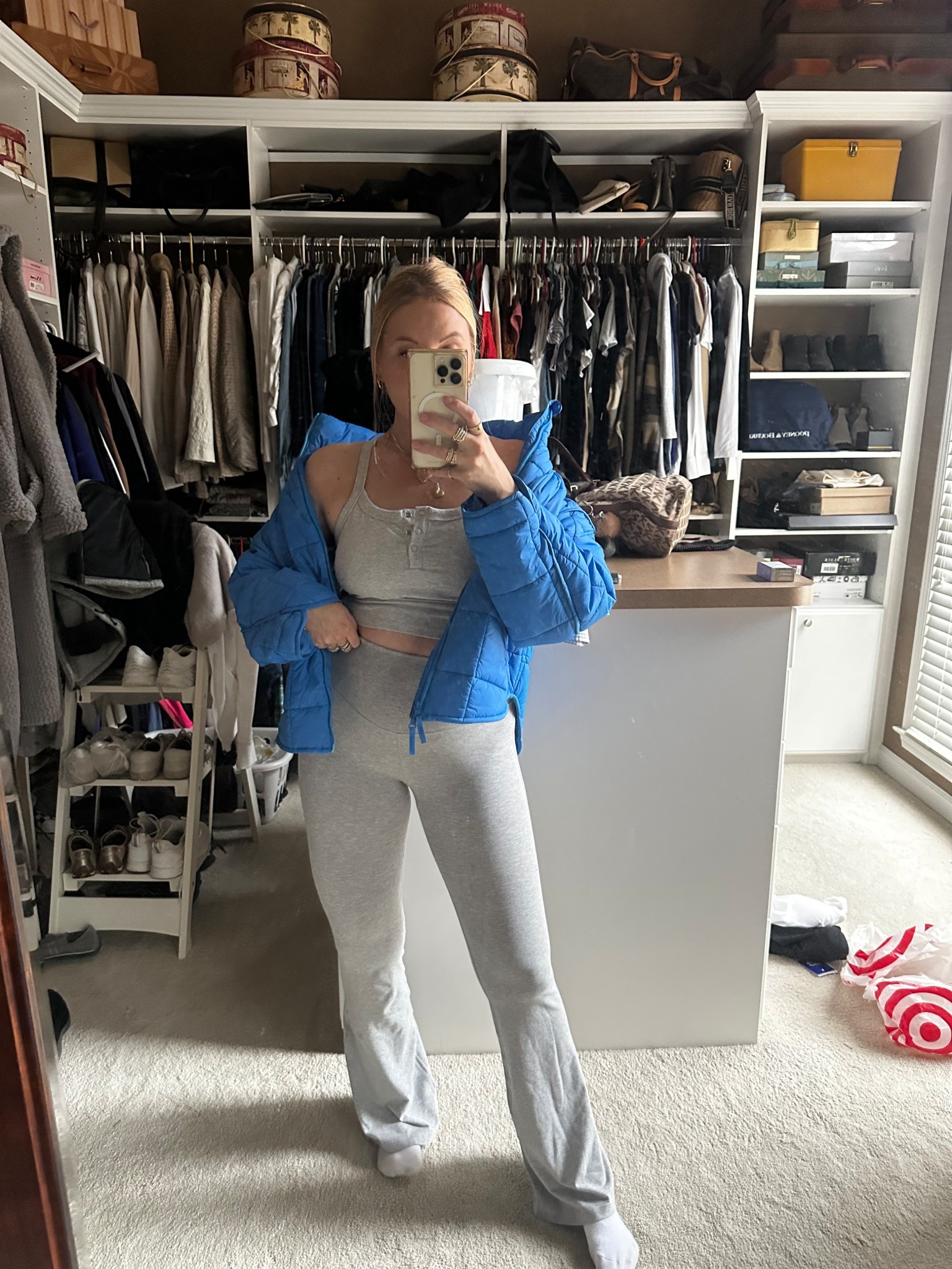 Medium in the top and pants
Small in the jacket I would say it’s oversized 

#LTKFindsUnder50 #LTKBeauty