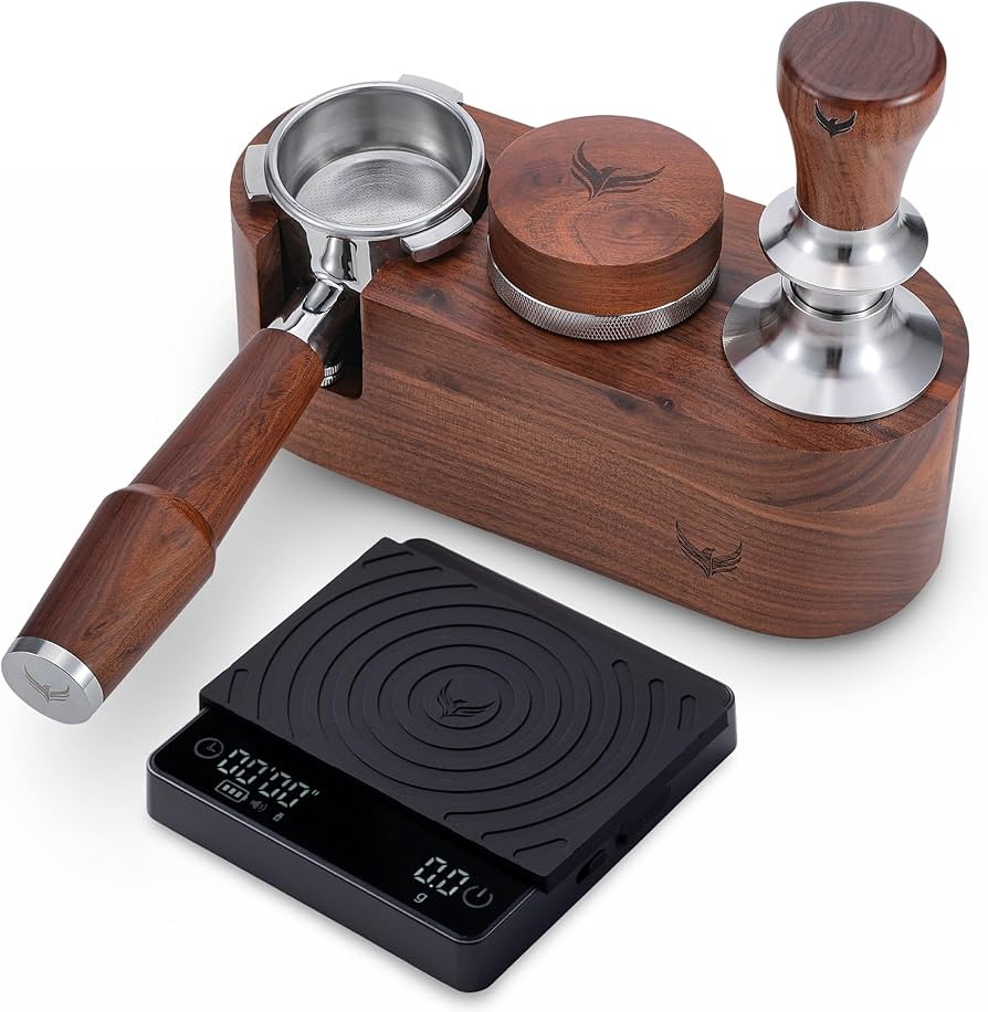 54mm Breville Coffee Tamper Set – Rosewood Tamping Station, Calibrated Tamper, Distribution Too... | Amazon (US)