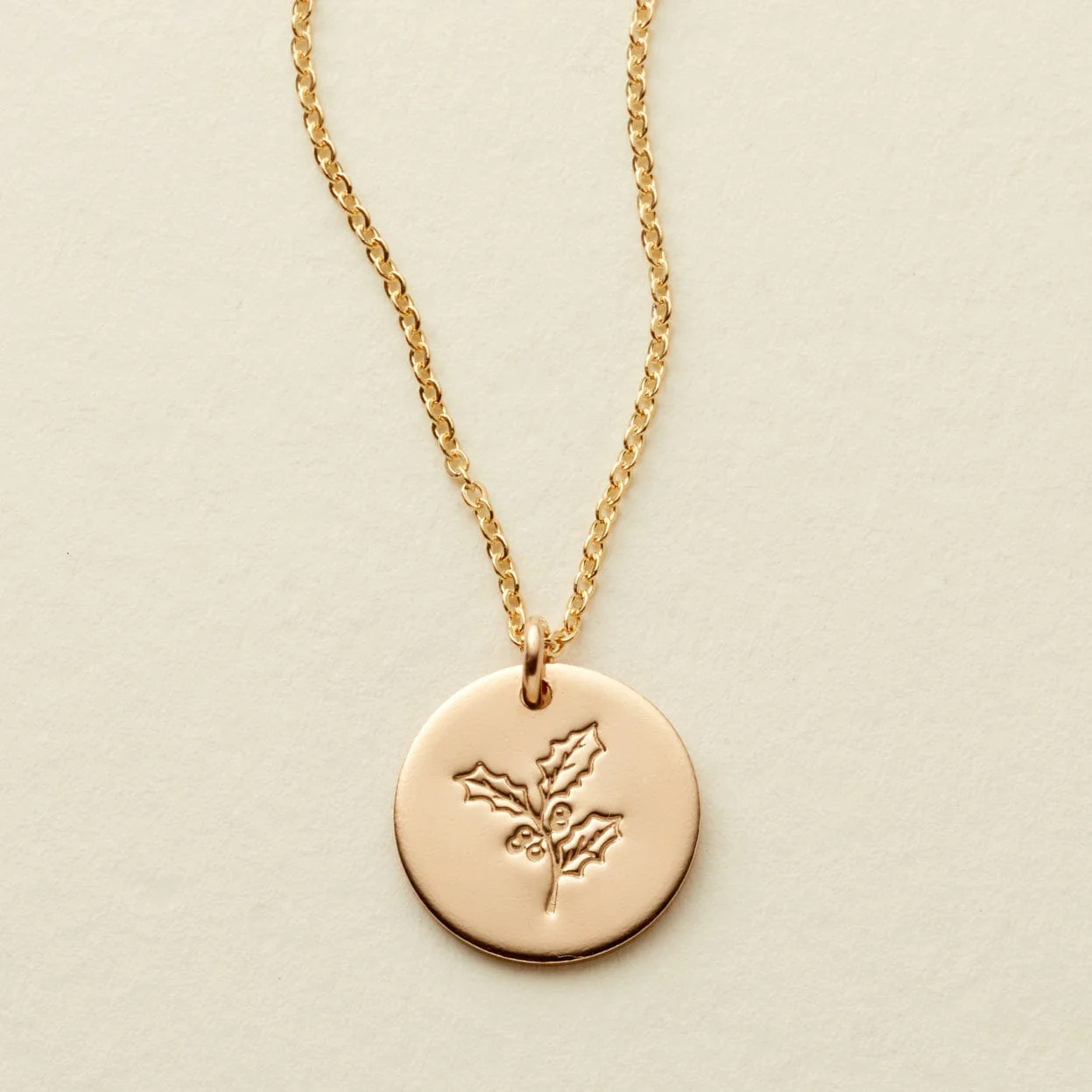 December Birth Flower Necklace | Gold, Rose Gold, Silver | Birth Flower Necklace | Made By Mary | Made by Mary (US)