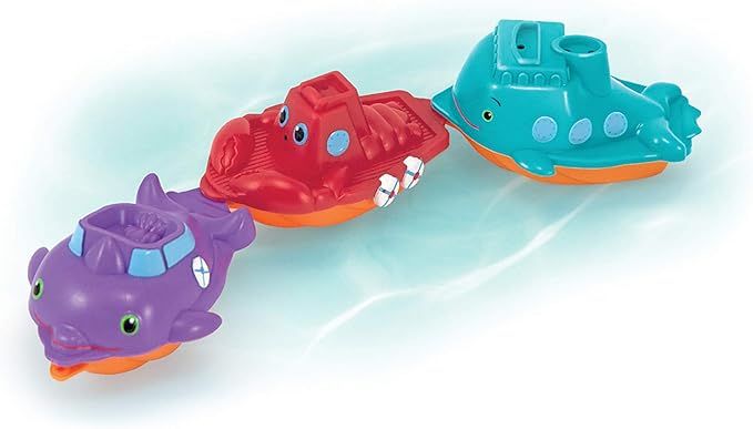 Melissa & Doug Sunny Patch Maritime Mates Boat Parade With 3 Linking Boats - Water Toys for Kids | Amazon (US)