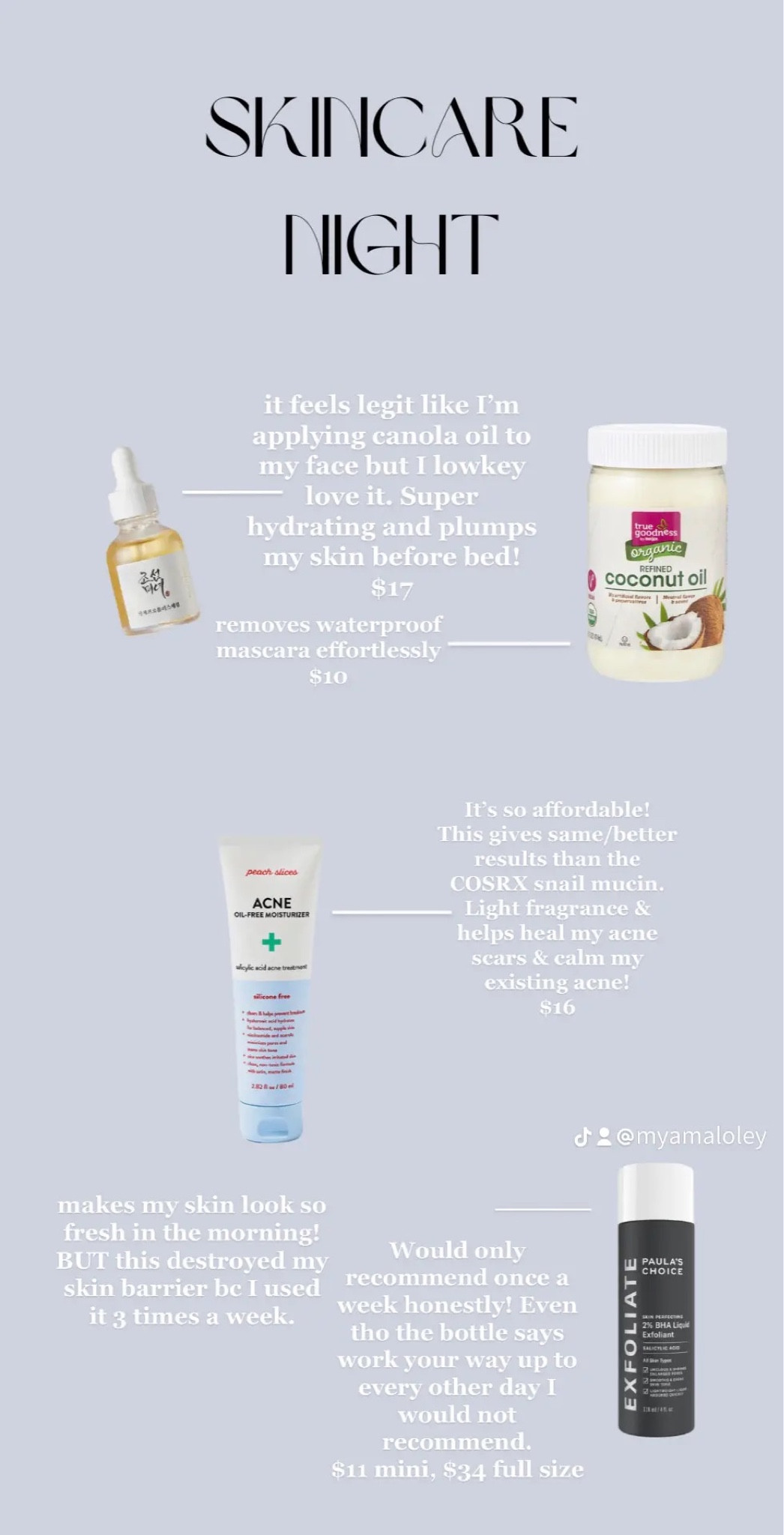 I am LOVING my nighttime skincare routine! I feel like I finally mastered the perfect routine!

all super hydrating for normal/oily skin! 
Affordable as well! 

#LTKBeautySale #LTKGiftGuide #LTKFind