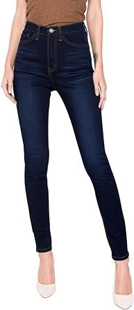 Kan Can HIGH Rise Dark WASH Super Skinny Jeans KC5002D | Amazon (US)