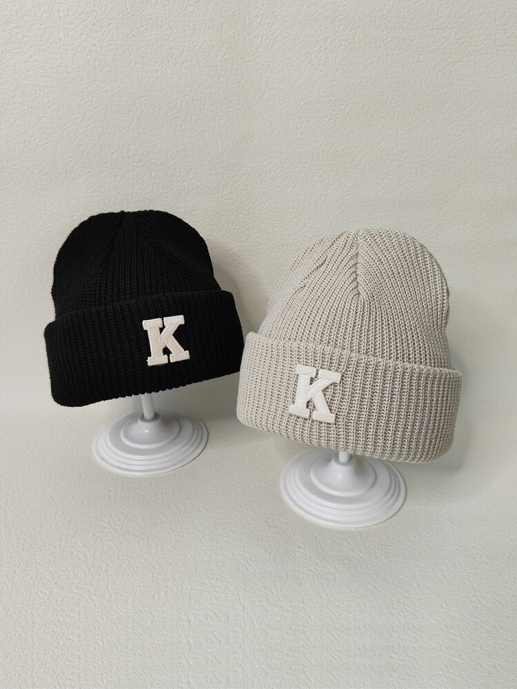 2pcs Toddler Kids Letter Decor Beanie | SHEIN