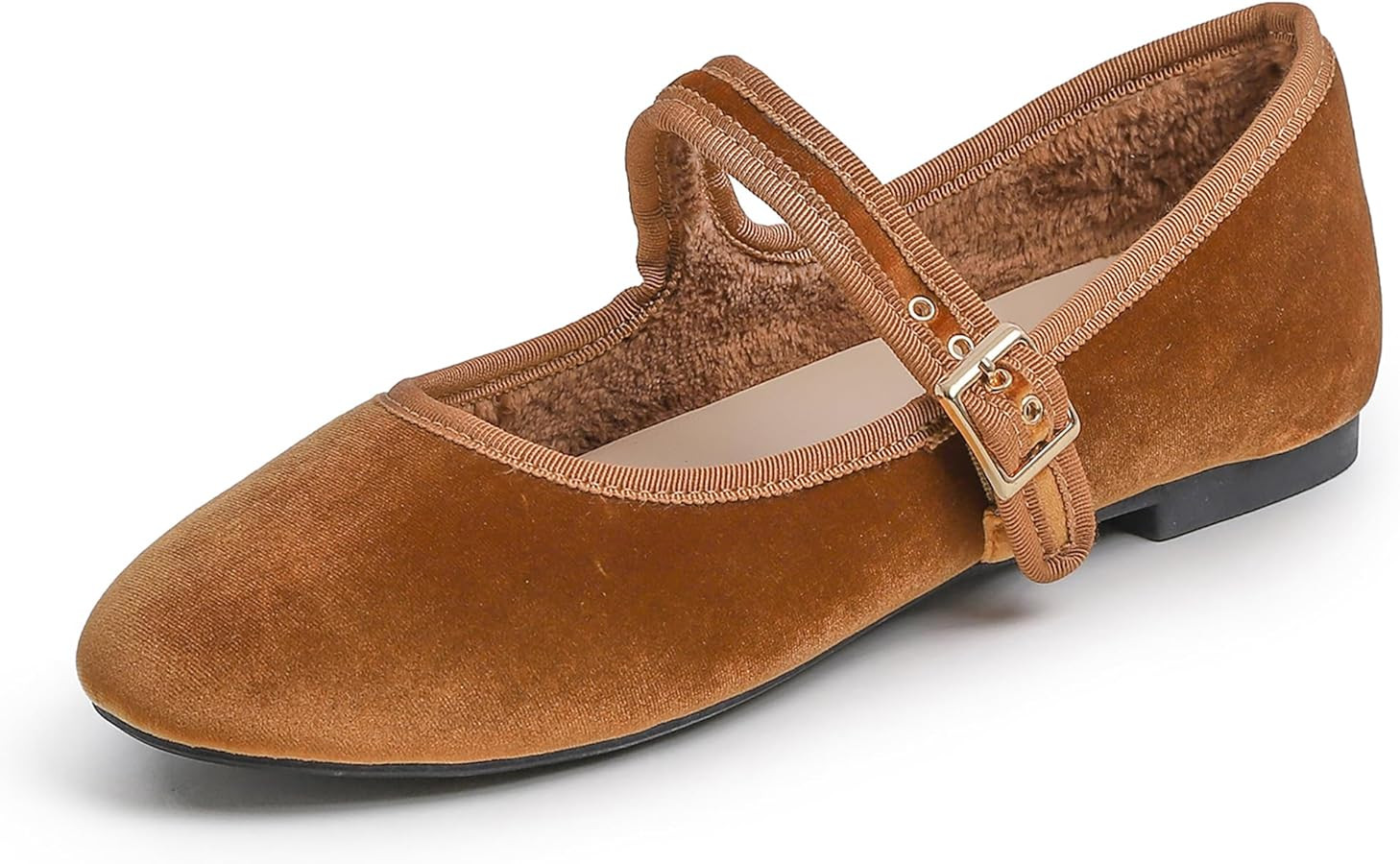 FEVERSOLE Women's Soft Cushion Extra Padded Comfort Round Toe Mary Jane Metal Buckle Fashion Ball... | Amazon (US)