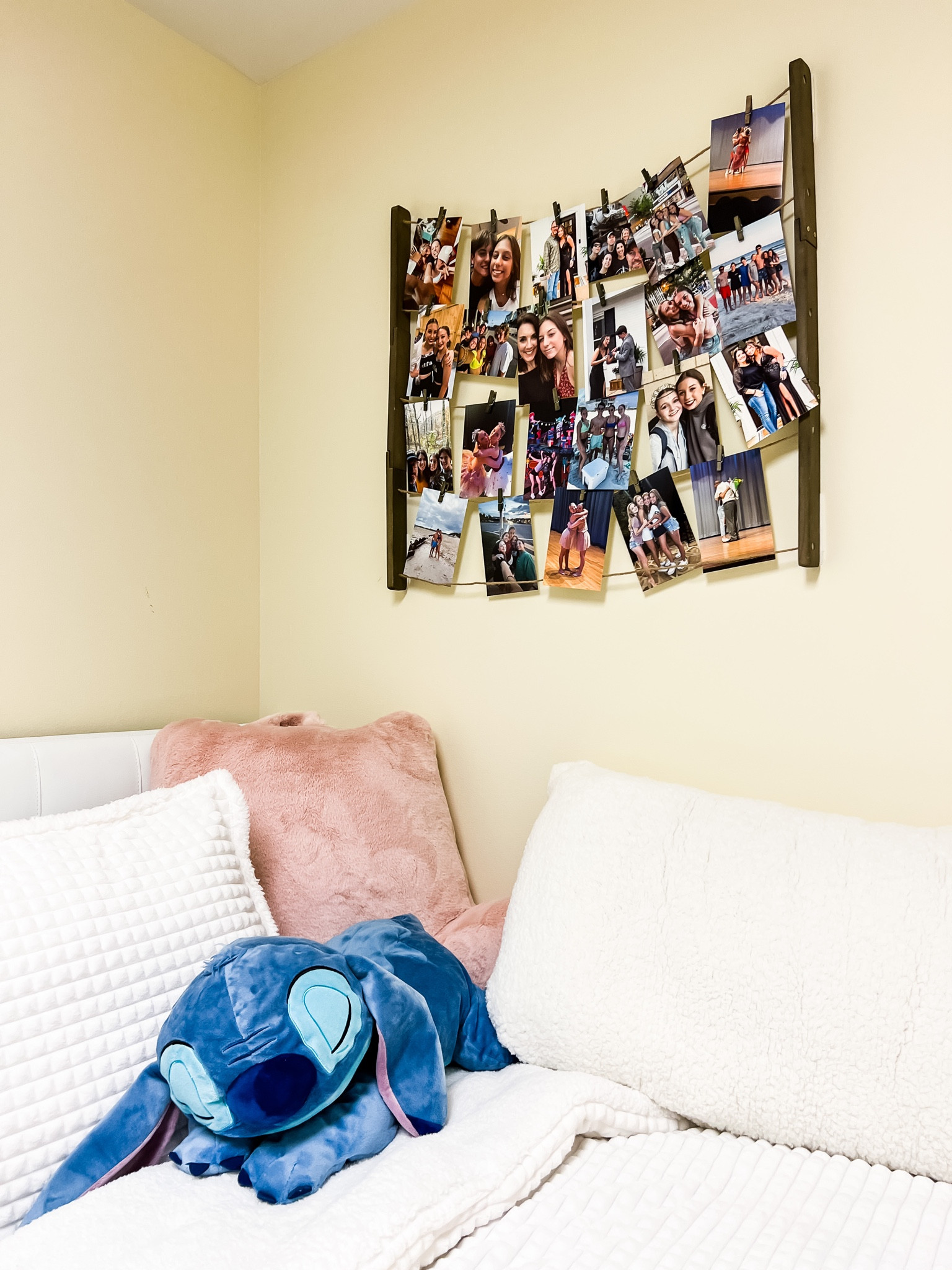 Decorate your college dorm room or teen bedroom with this lightweight  wall decor. Easy to change out photos with the attached clips. #dormroom #photowall 

#LTKhome #LTKunder50 #LTKstyletip