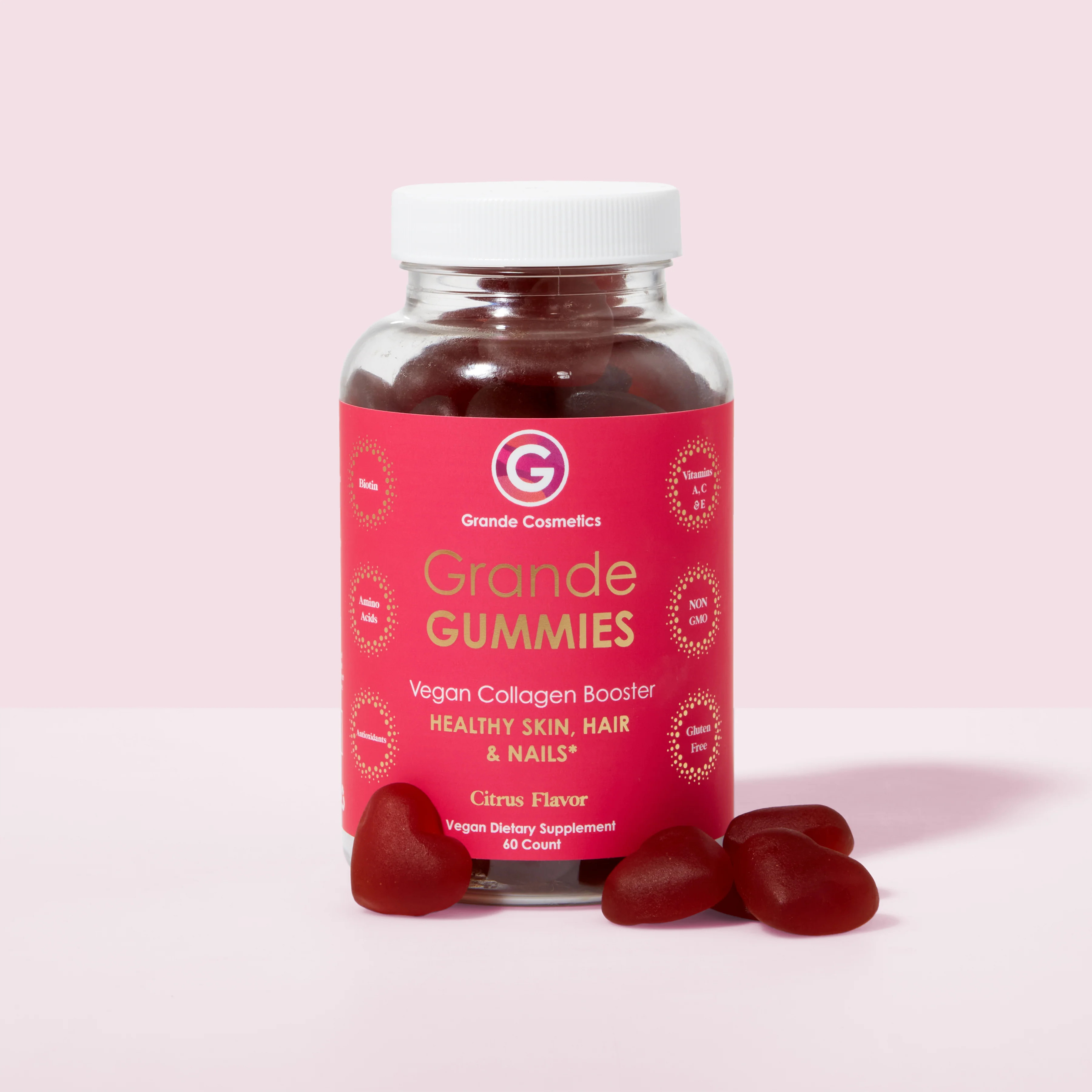 GrandeGUMMIES Vegan Collagen Booster Gummy | Grande Cosmetics, LLC