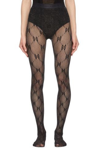 Gucci - Black GG Tights | SSENSE