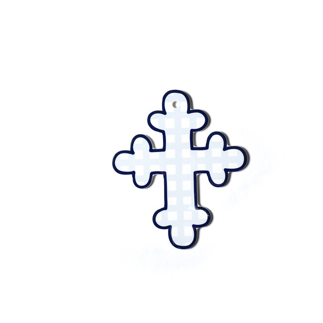 Gingham Cross, Blue | Maisonette
