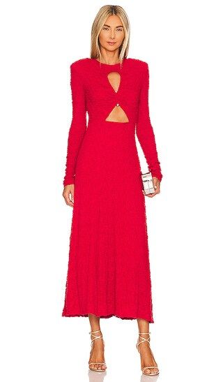 Alberta Midi Dress in Red | Revolve Clothing (Global)