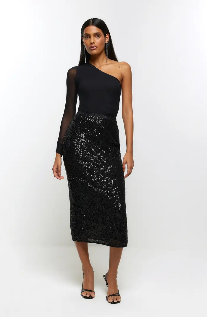 Sequin Midi Skirt | Nordstrom