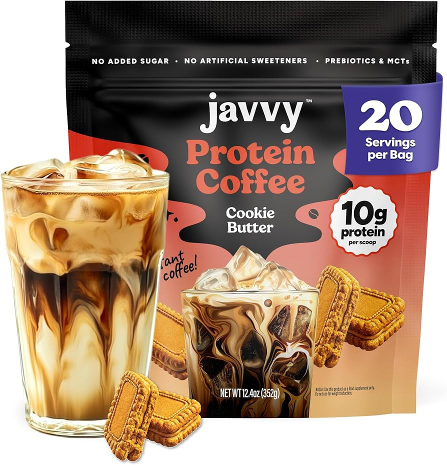 Javvy Protein Coffee for Cold Brew & Iced Coffee, Cookie Butter | Amazon (US)