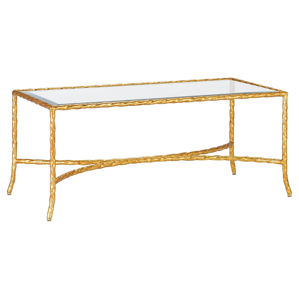 Gilt Twist Bronze Cocktail Table by Currey and Company at Lumens.com | Lumens