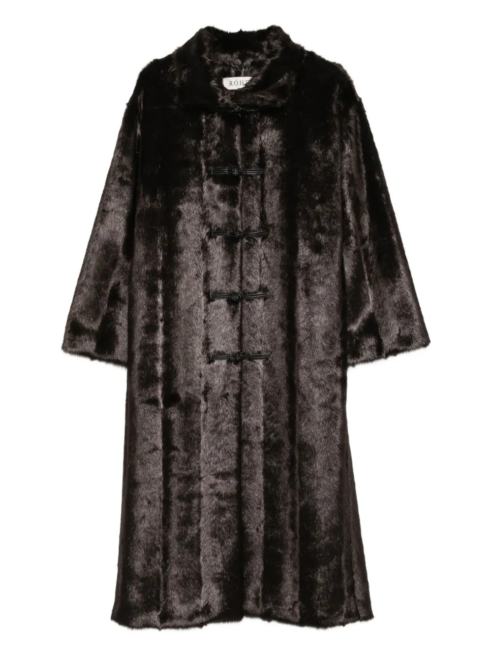 Róhe faux-fur Buttoned Coat | Brown | FARFETCH | Farfetch Global