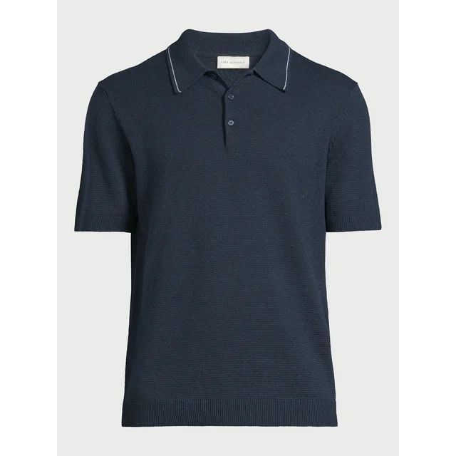 Free Assembly Men's Sweater Polo Shirt with Short Sleeves, Sizes S-3XL | Walmart (US)