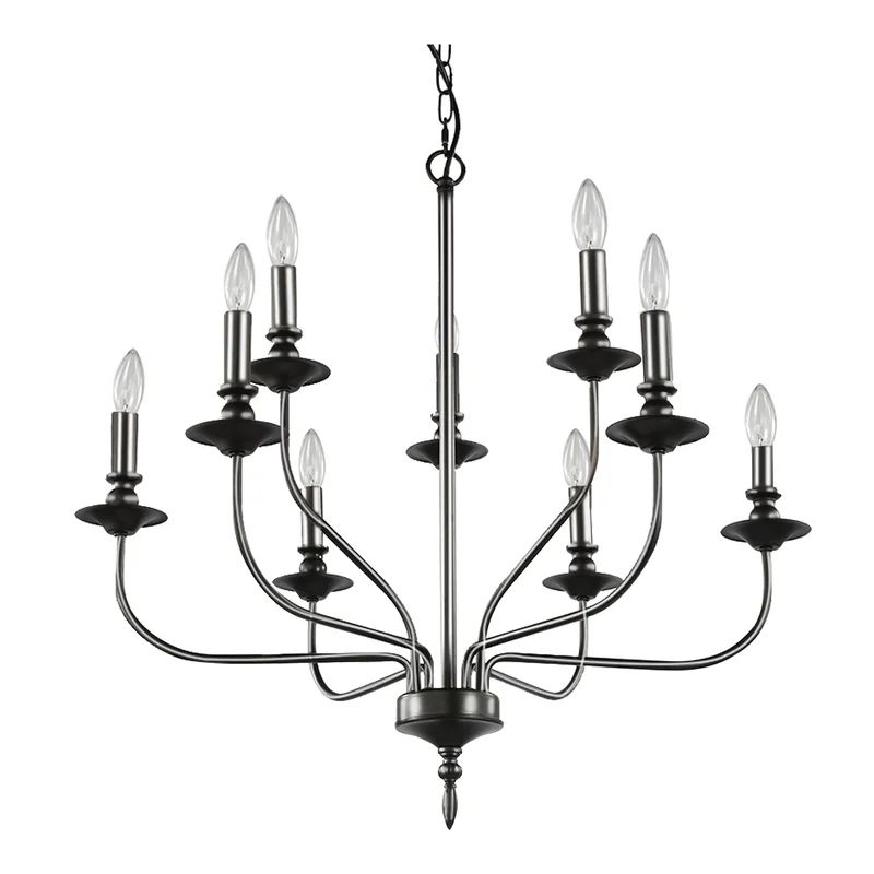 Harpersfield 9 - Light Candle Style Classic / Traditional Chandelier | Wayfair North America