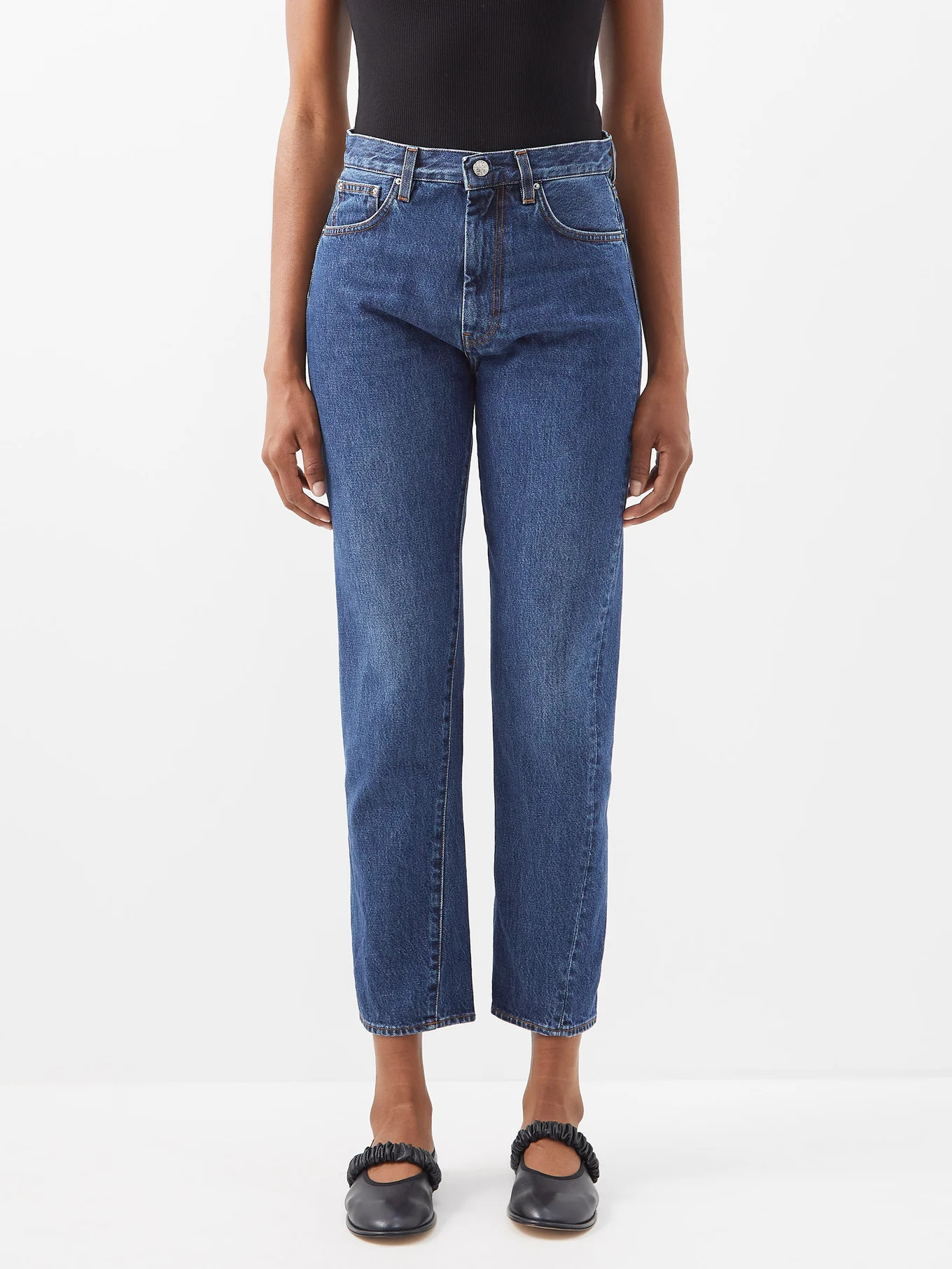 Twisted-seam cropped slim-leg jeans | Toteme | Matches (UK)