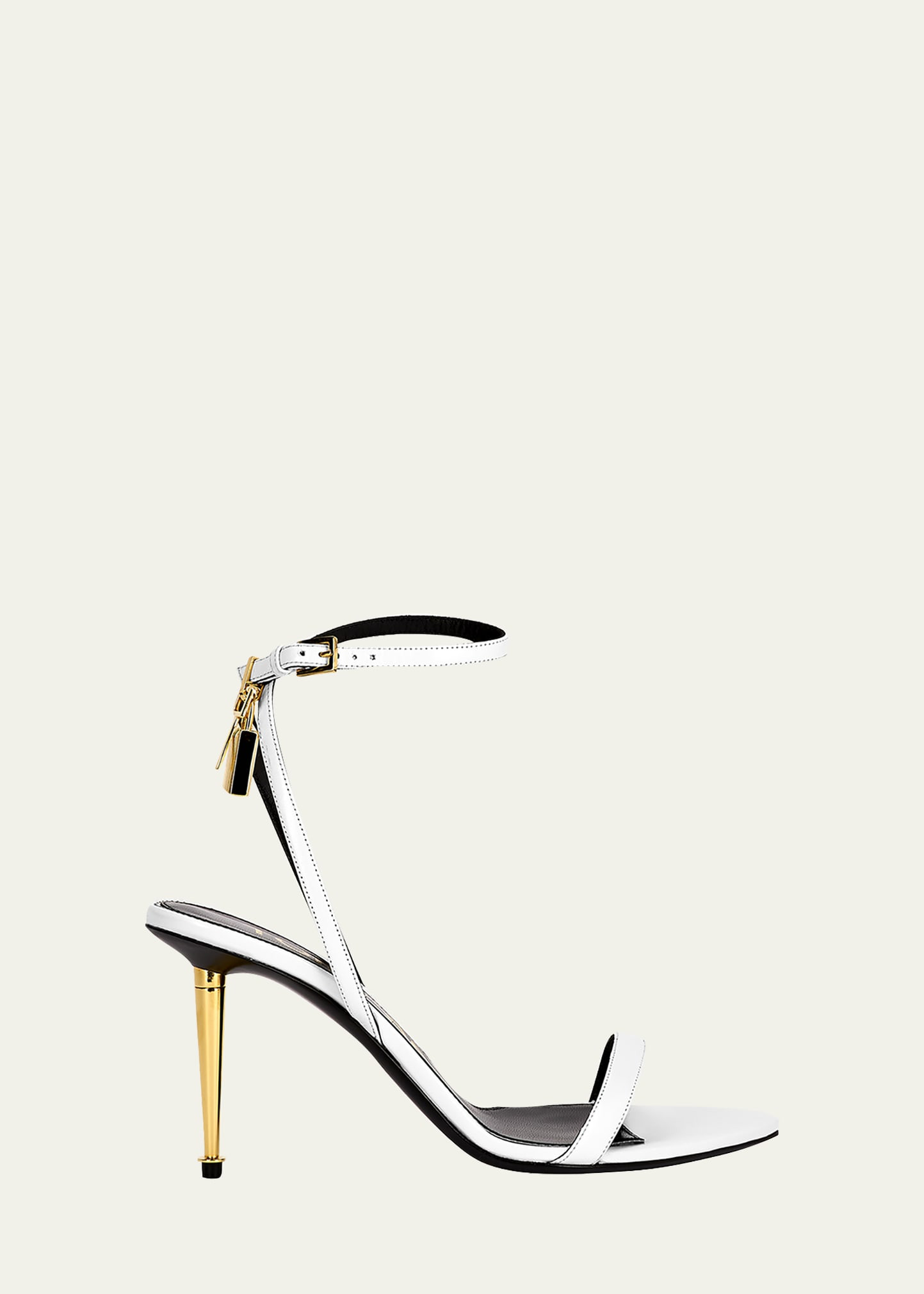 85mm Lock Leather Sandals | Bergdorf Goodman
