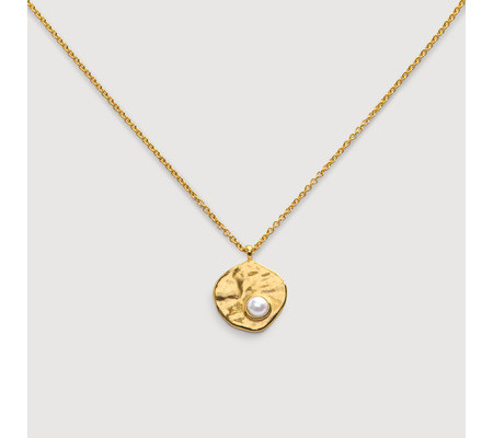 Capri Pearl Disc Necklace | Monica Vinader (US)