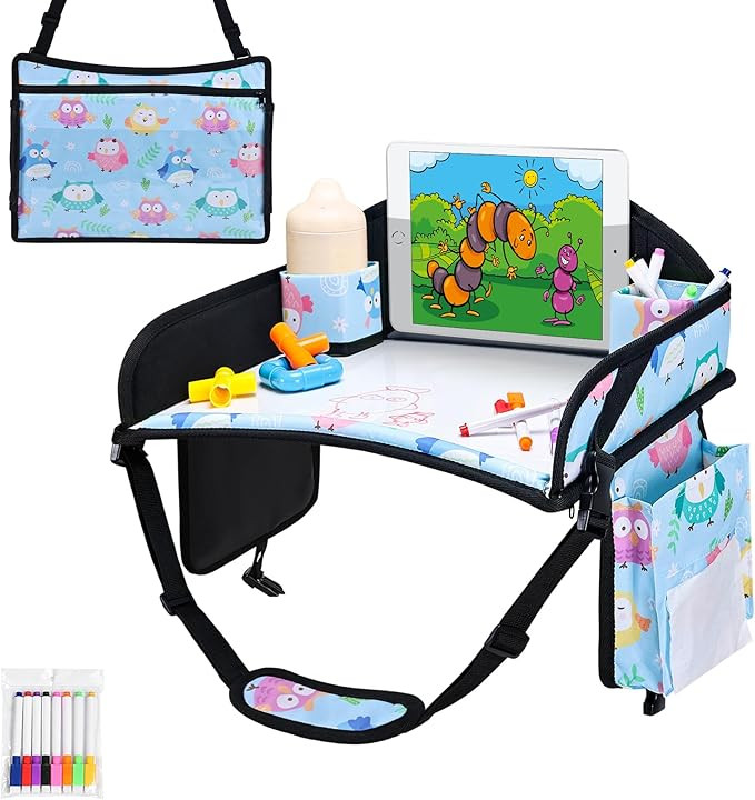 Kids Travel Tray, Travel Tray for Kids Car Seat, Toddler Car Seat Lap Tray, Carseat Tray for Kids... | Amazon (US)