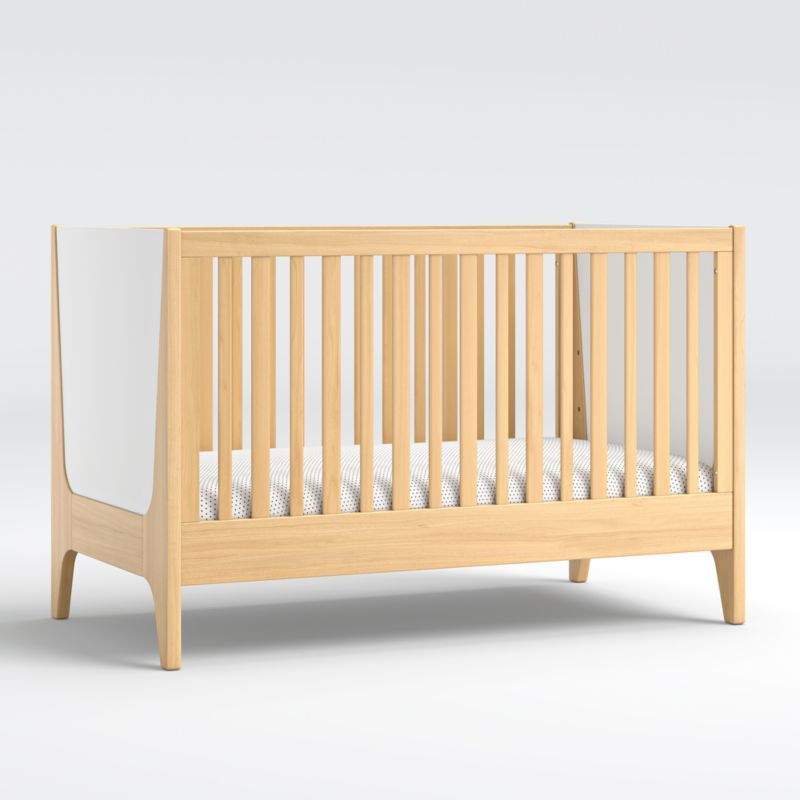 Bensen Modern Wood Crib | Crate & Kids | Crate & Barrel