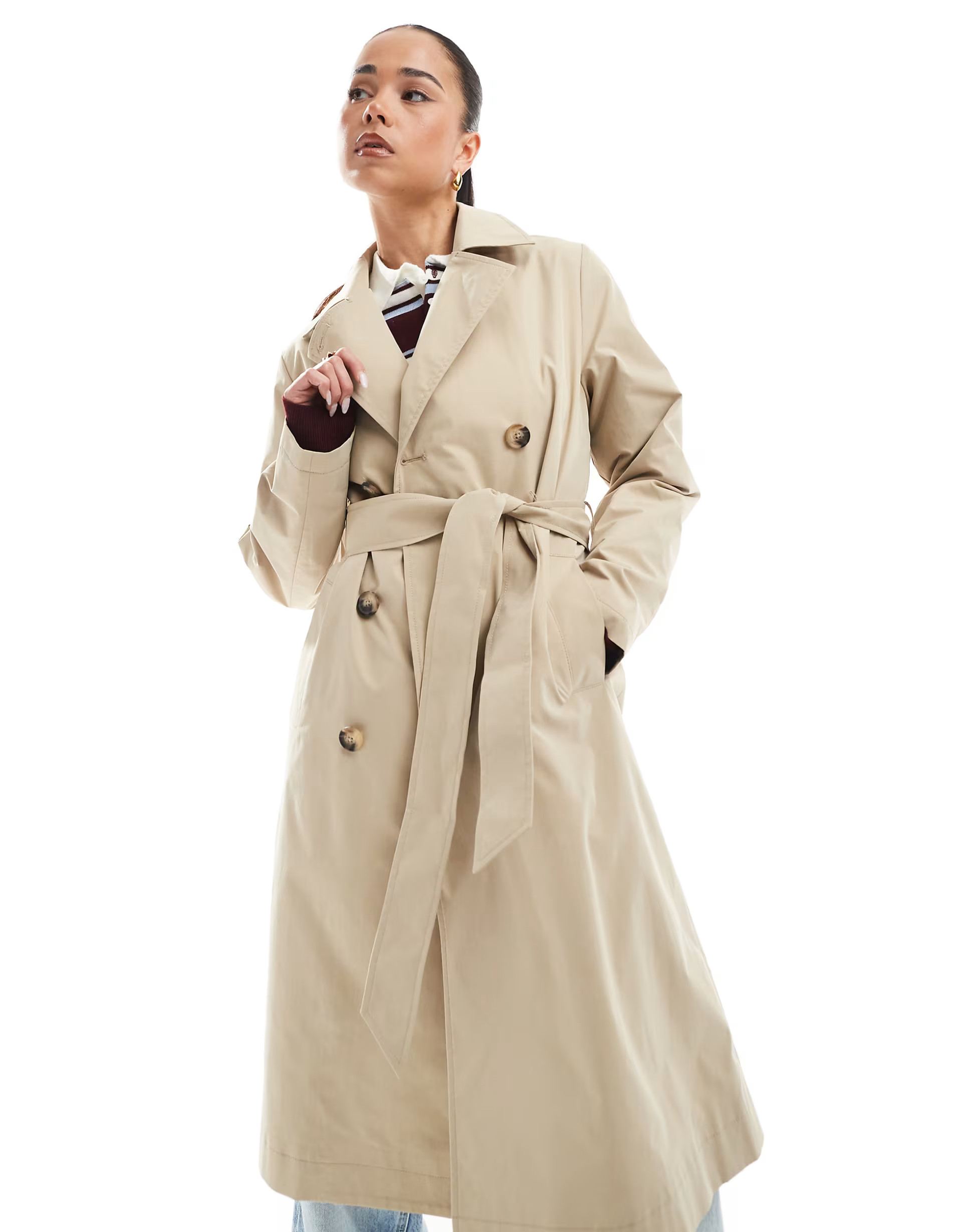 New Look trench coat in stone | ASOS (Global)