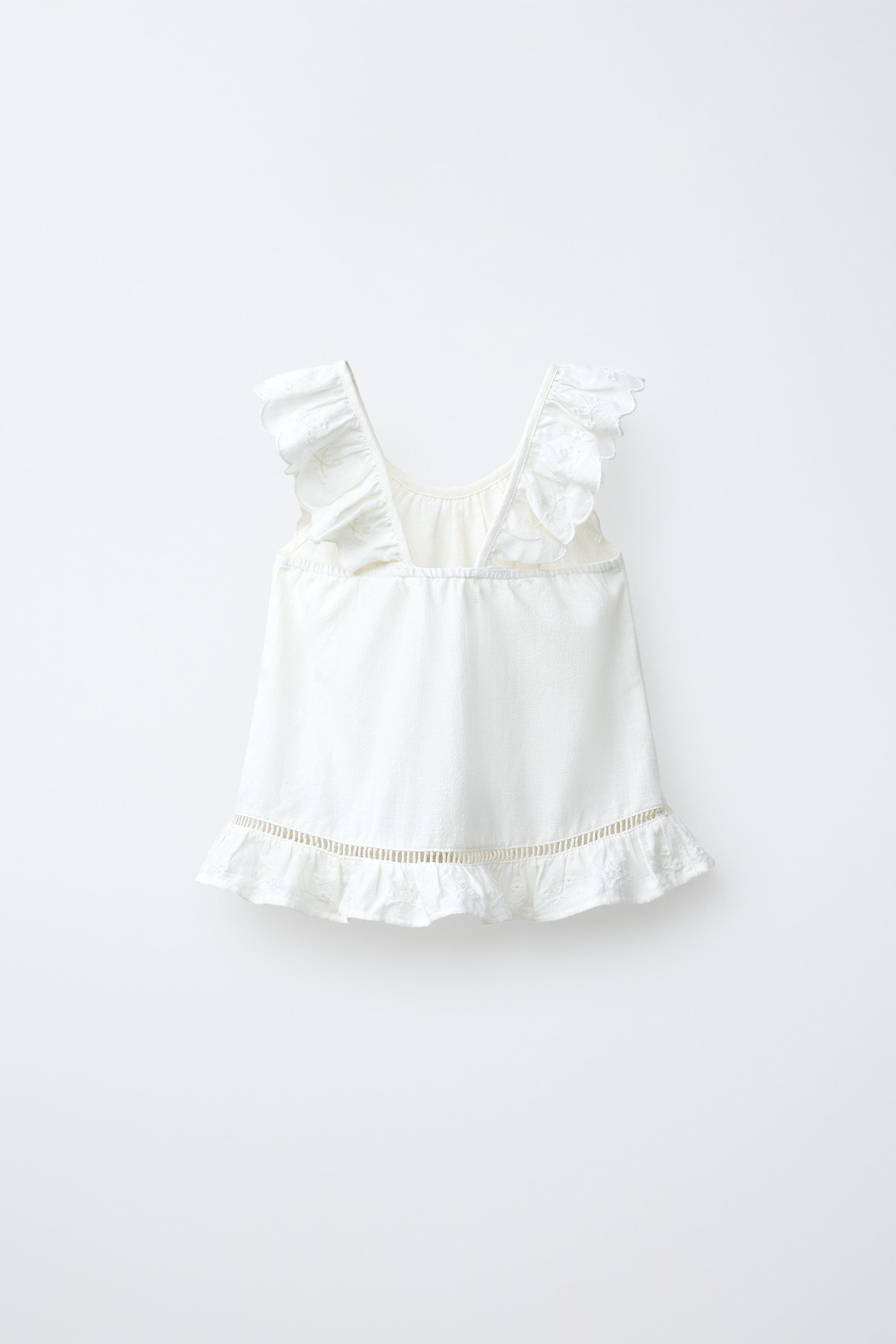 EMBROIDERED ROMANTIC TOP | Zara US