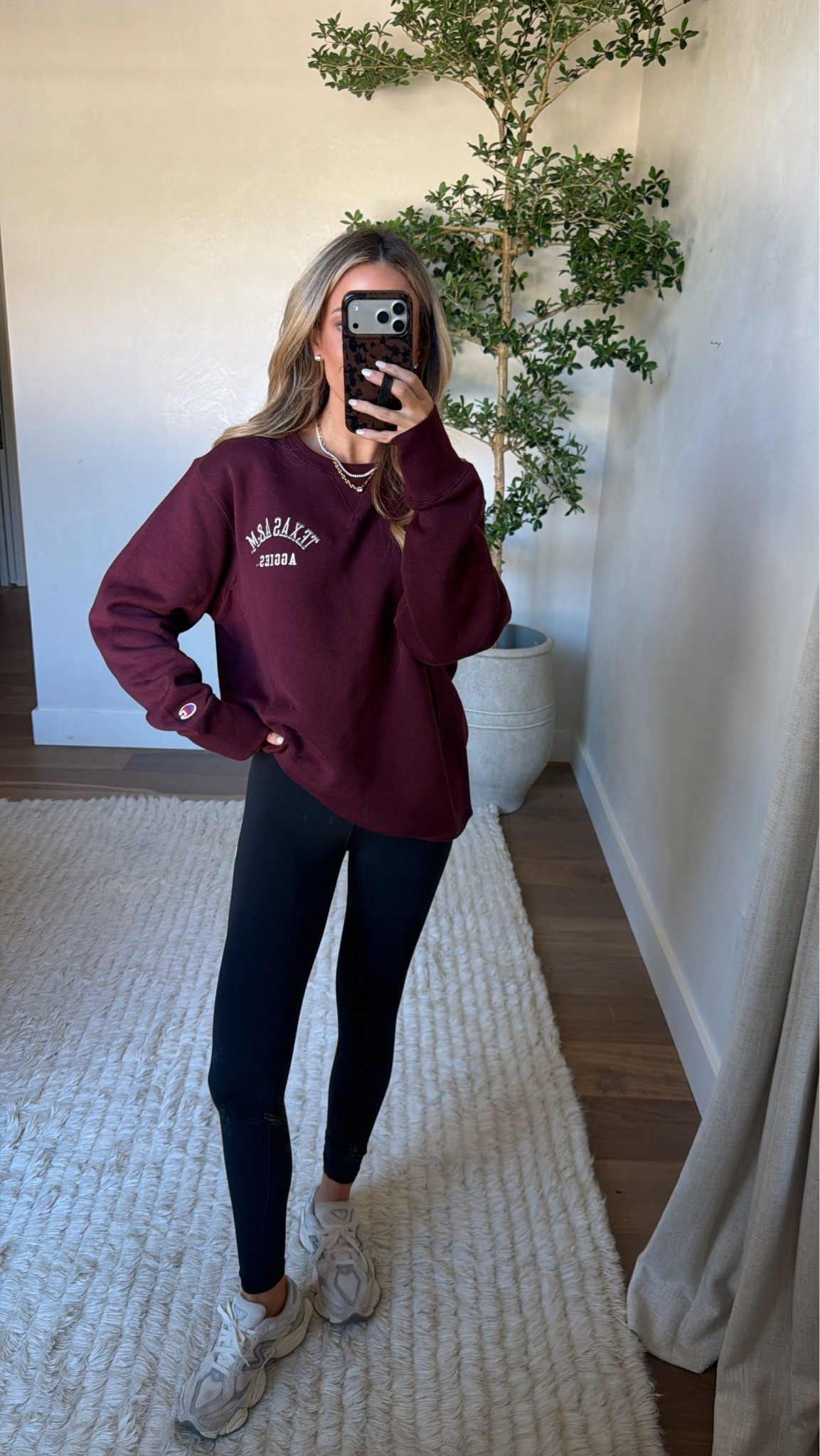 Wearing a medium in the sweatshirt!